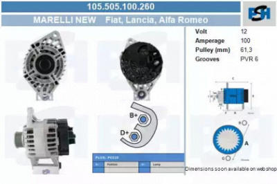 CV PSH 105505100260 -  Генератор